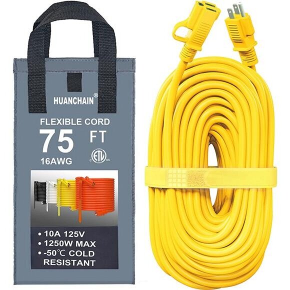 Other - Outdoor Extension Cord 75 Foot Waterproof, 16/3 Gauge, 3 Prong Heavy Duty